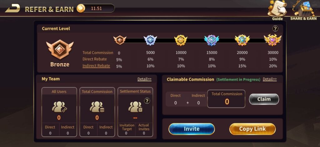 royal x casino refer and earn screenshot